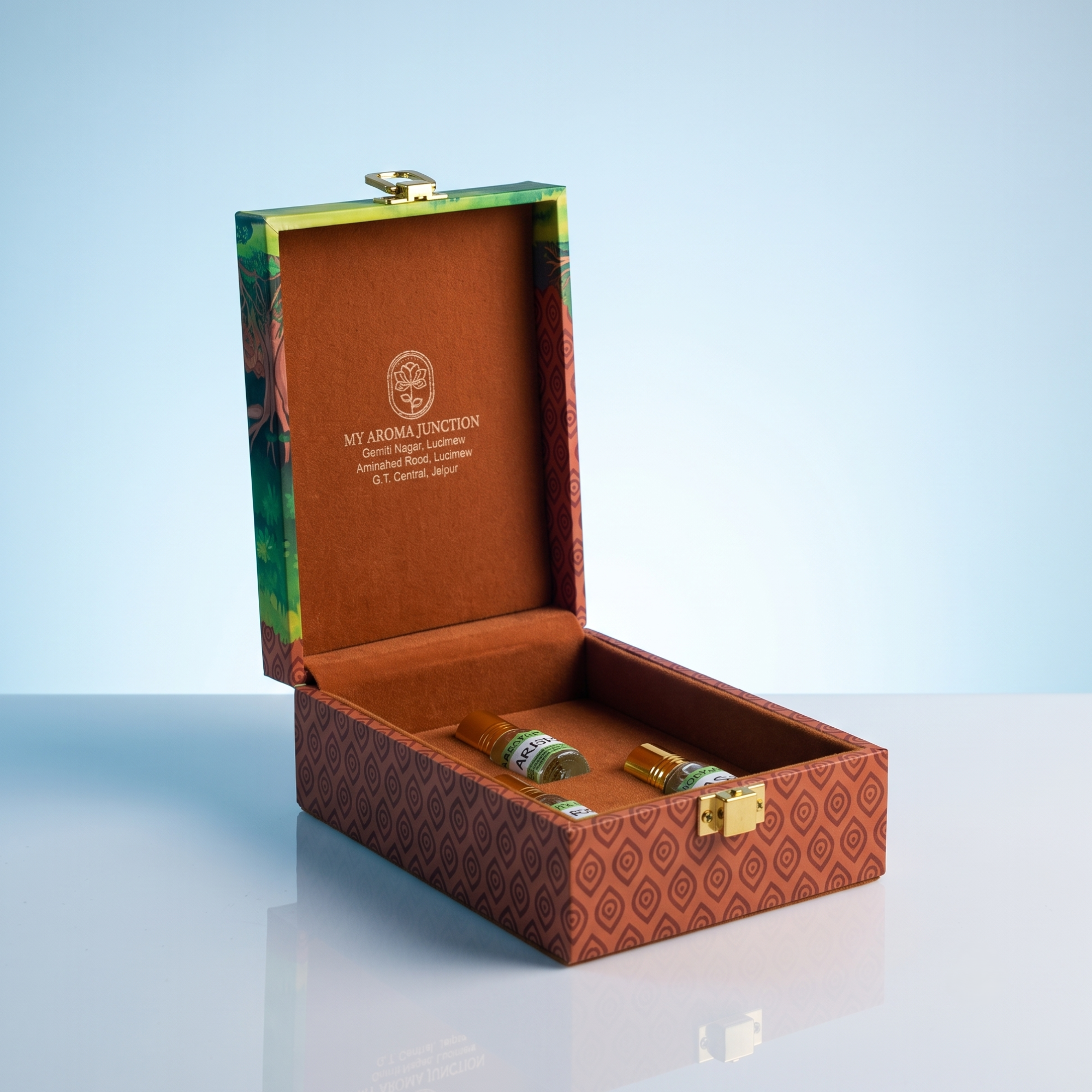 3 X 3ml wooden Gift Box