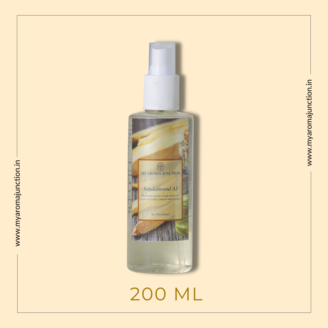 Long-lasting Sandalwood Air Freshener – A premium fragrance for relaxation and sophistication from My Aroma Junction best perfume brand in India