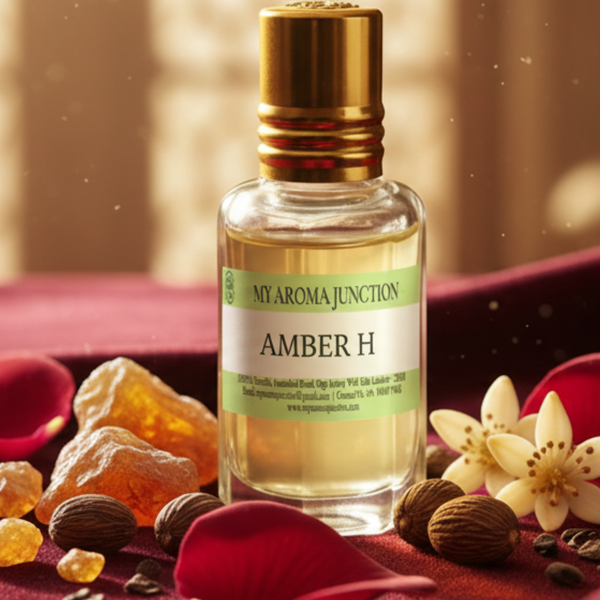 Amber H Attar – A Bold & Woody Amber Fragrance for Men | MY AROMA JUNCTION