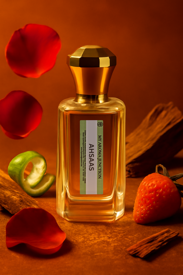 Ahsaas Perfume – A Sensual & Warm Amber Musk Fragrance for Men & Women | MY AROMA JUNCTION