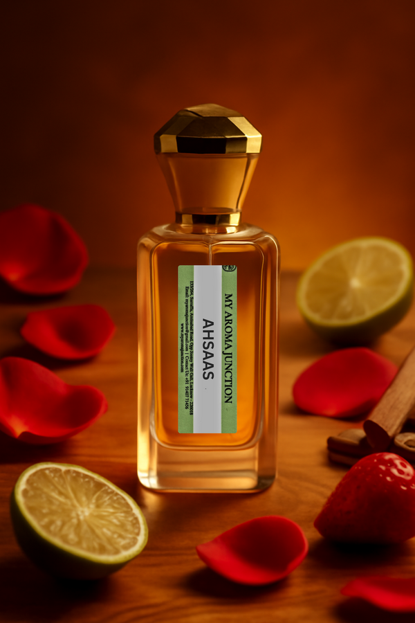 Ahsaas Perfume – A Sensual & Warm Amber Musk Fragrance for Men & Women | MY AROMA JUNCTION