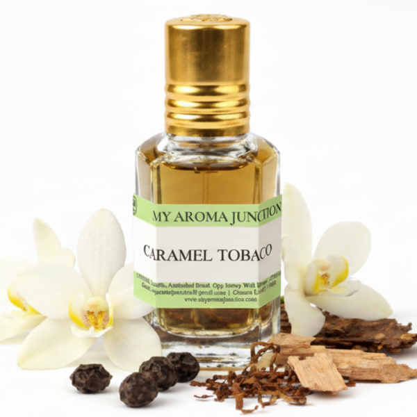 Caramel Tobac Attar – A Bold & Smoky Oudh Scent for Men | MY AROMA JUNCTION