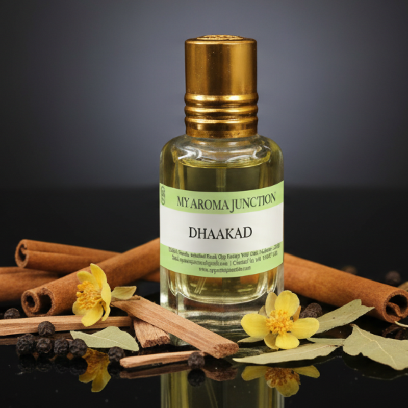 Dhaakad Attar – The Bold & Fiery Oudh-Cinnamon Blend | MY AROMA JUNCTION