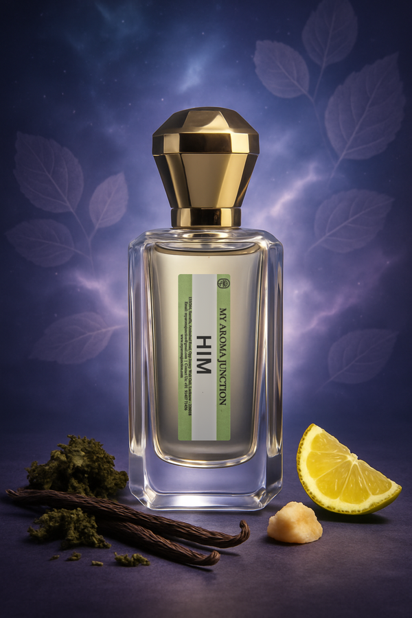 Him Perfume – A Bold & Earthy Musk & Patchouli Scent for Men | MY AROMA JUNCTION