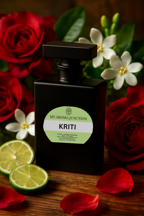 Kriti Perfume – 50ML Unisex | Long-Lasting Citrus, Rose & Jasmine Scent