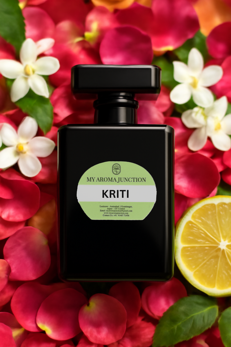 Kriti Perfume – 50ML Unisex | Long-Lasting Citrus, Rose & Jasmine Scent