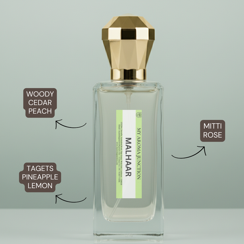 Malhaar Perfume – A Refreshing Earthy-Woody Scent Inspired by Nature | MY AROMA JUNCTION