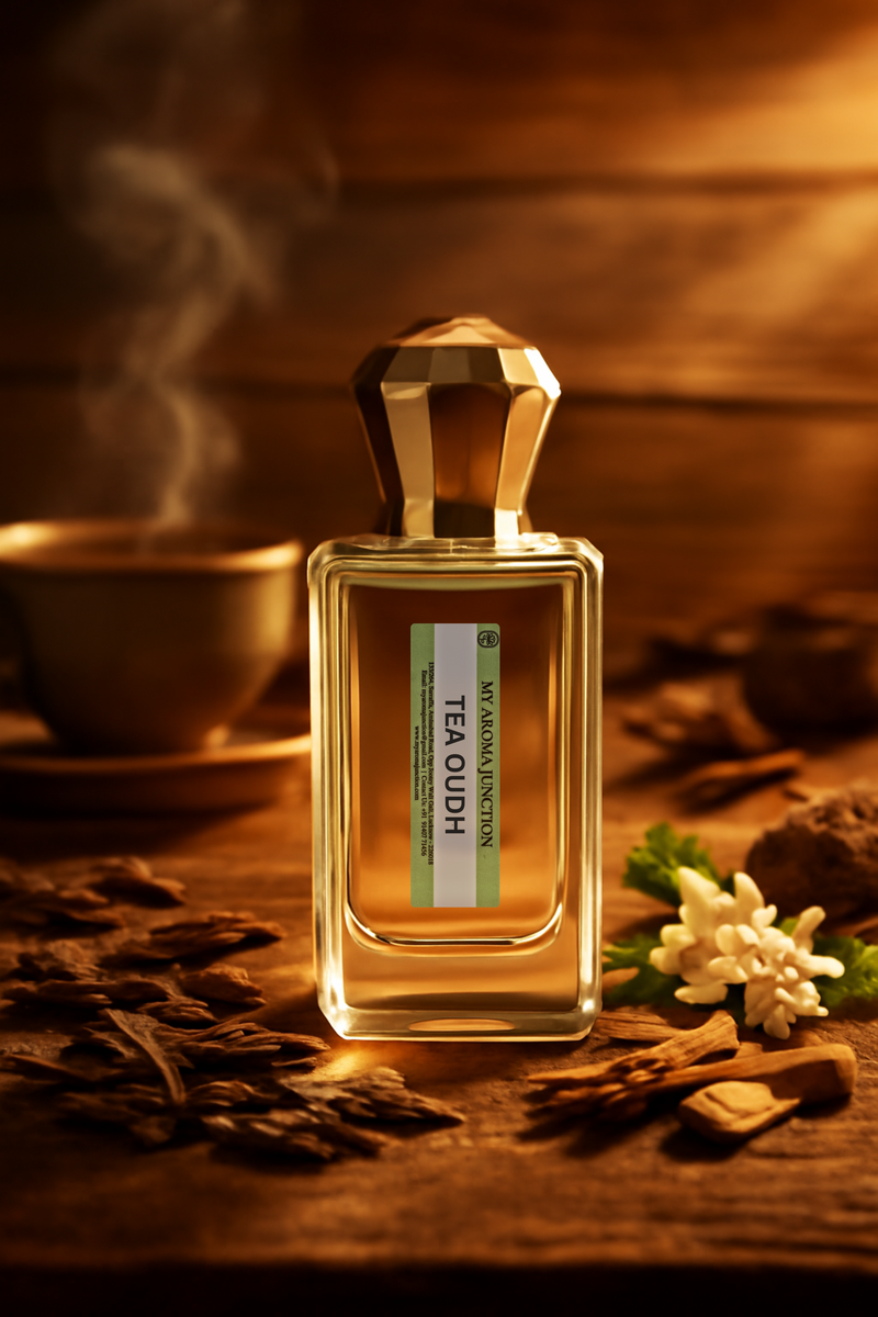 Tea Oudh - 50ML Long-Lasting Unisex Perfume with Aquilaria, Sandalwood & Musk