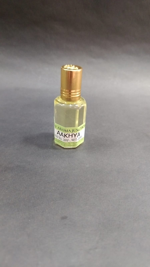 Aakhya Attar – Alcohol-Free Unisex Attar with Amber, Vanilla & Floral Notes | MY AROMA JUNCTION