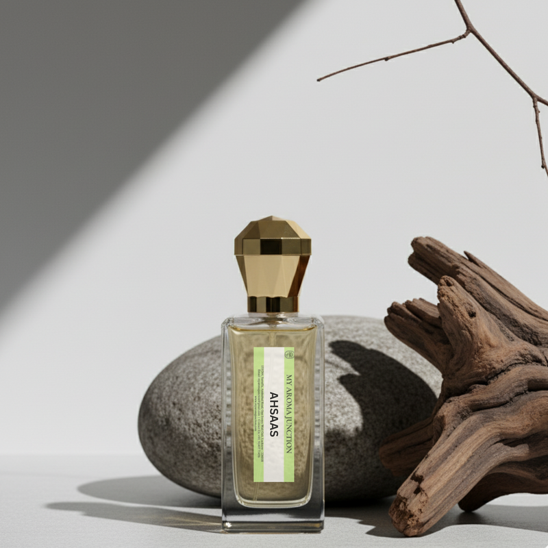 Ahsaas Perfume – A Sensual & Warm Amber Musk Fragrance for Men & Women | MY AROMA JUNCTION