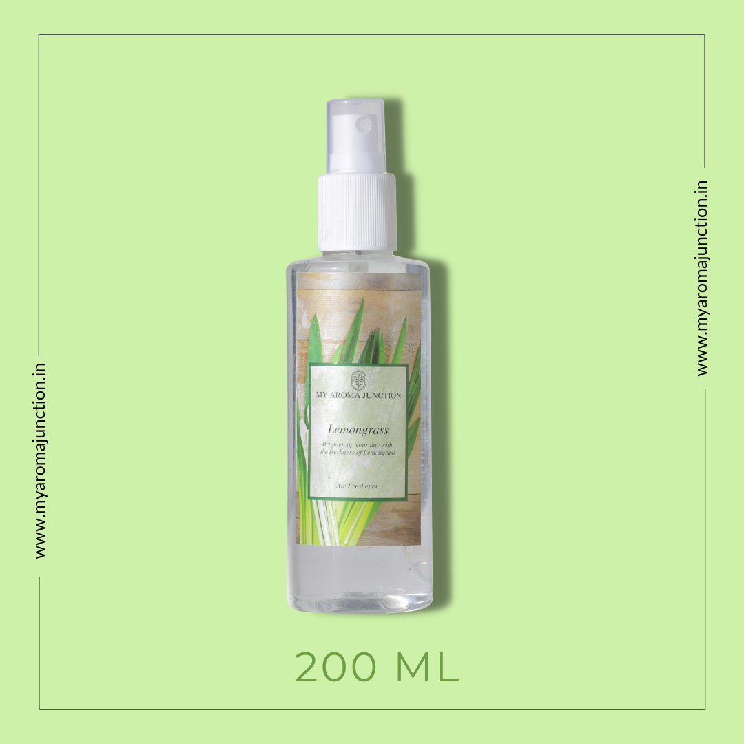 MY AROMA JUNCTION’s Lemongrass Air Freshener – An energizing fragrance for a revitalized space.